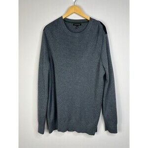 Banana Republic Men Gray Extra Fine Merino Wool Blend Sweater Tall XXL Pullover